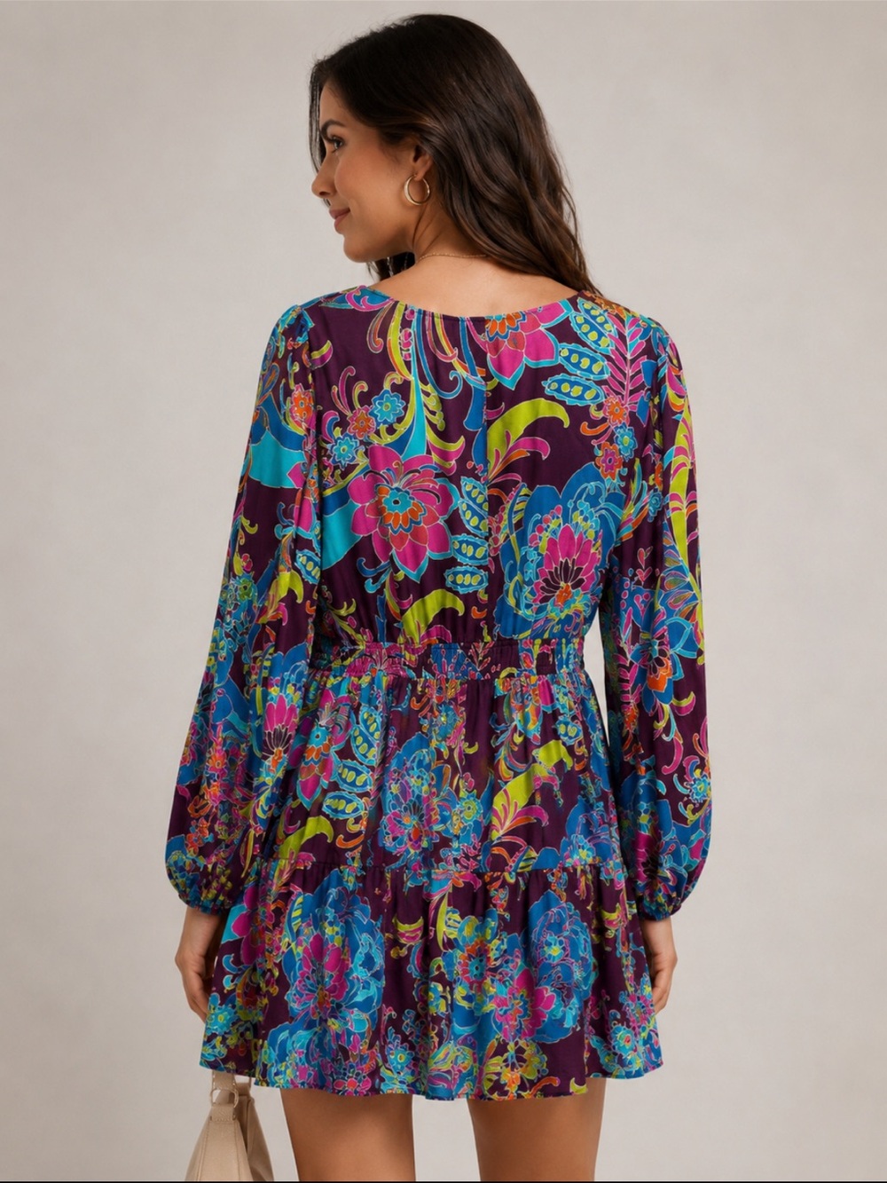 Adrianna Papell Women's Printed
Balloon-Sleeve Fit & Flare Dress -NWT- Size 14 - Picture 2 of 8